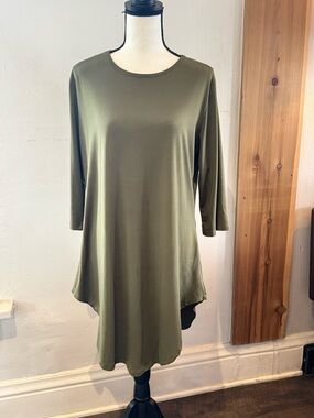 Olive Green Tunic Top/T-Shirt Dress